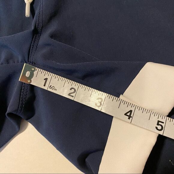 Tommy Hilfiger hi rise sports shorts navy red drawstring 5” lined shorts S/M - Picture 8 of 10
